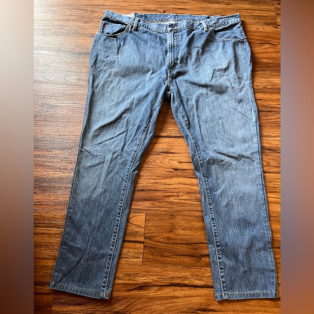 Polo Ralph Lauren Mens Sz 44x34 Hampton Straight Leg Jeans Medium Blue Wash